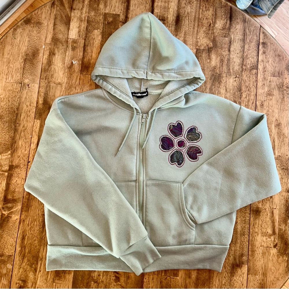 Hoodie with Floral Design